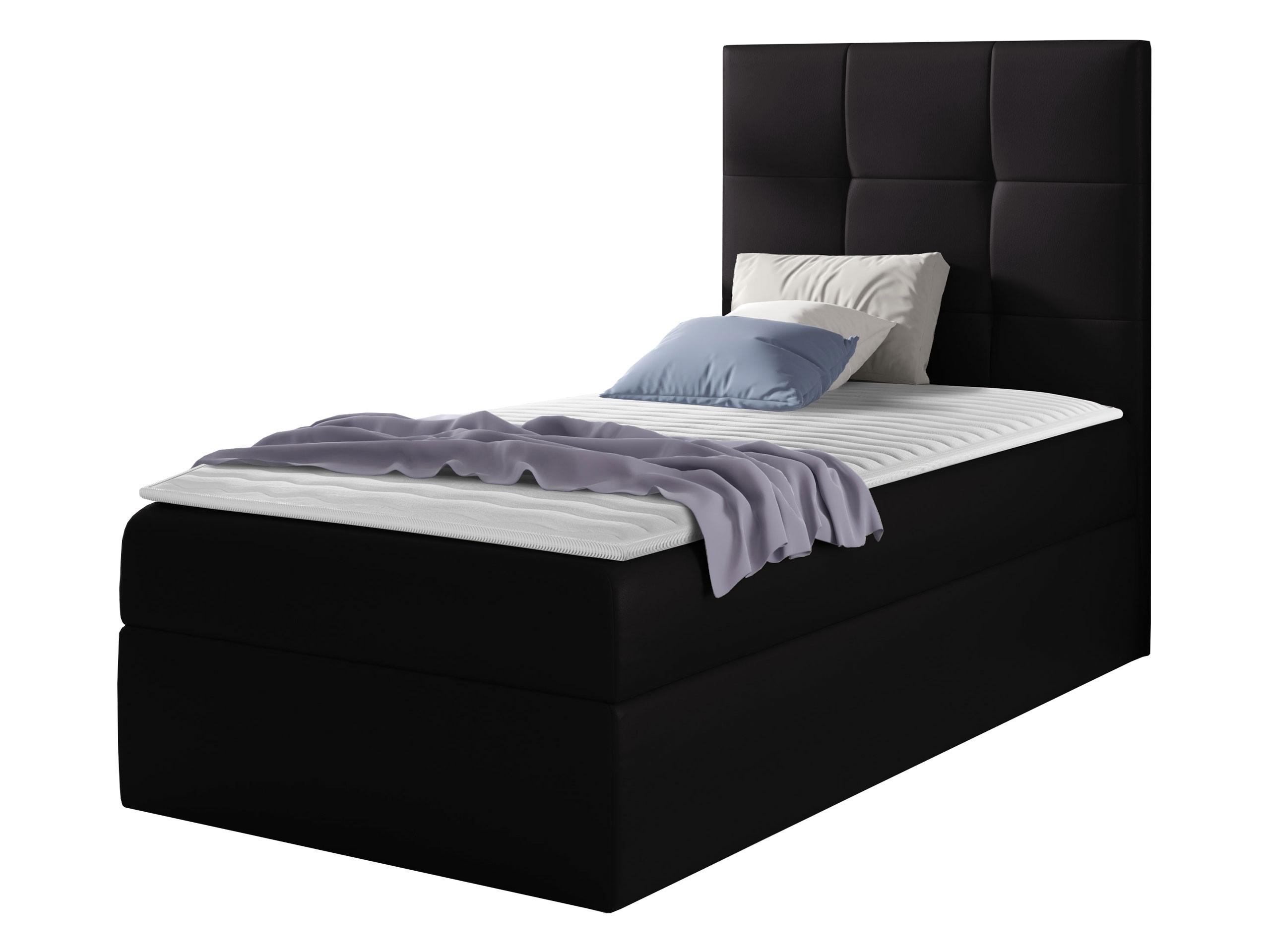 BOXBETT Mini 2, Seite zum Öffnen des Bettkastens: Rechts - H3 - Schwarz, Holz (90/200cm) - MIRJAN24