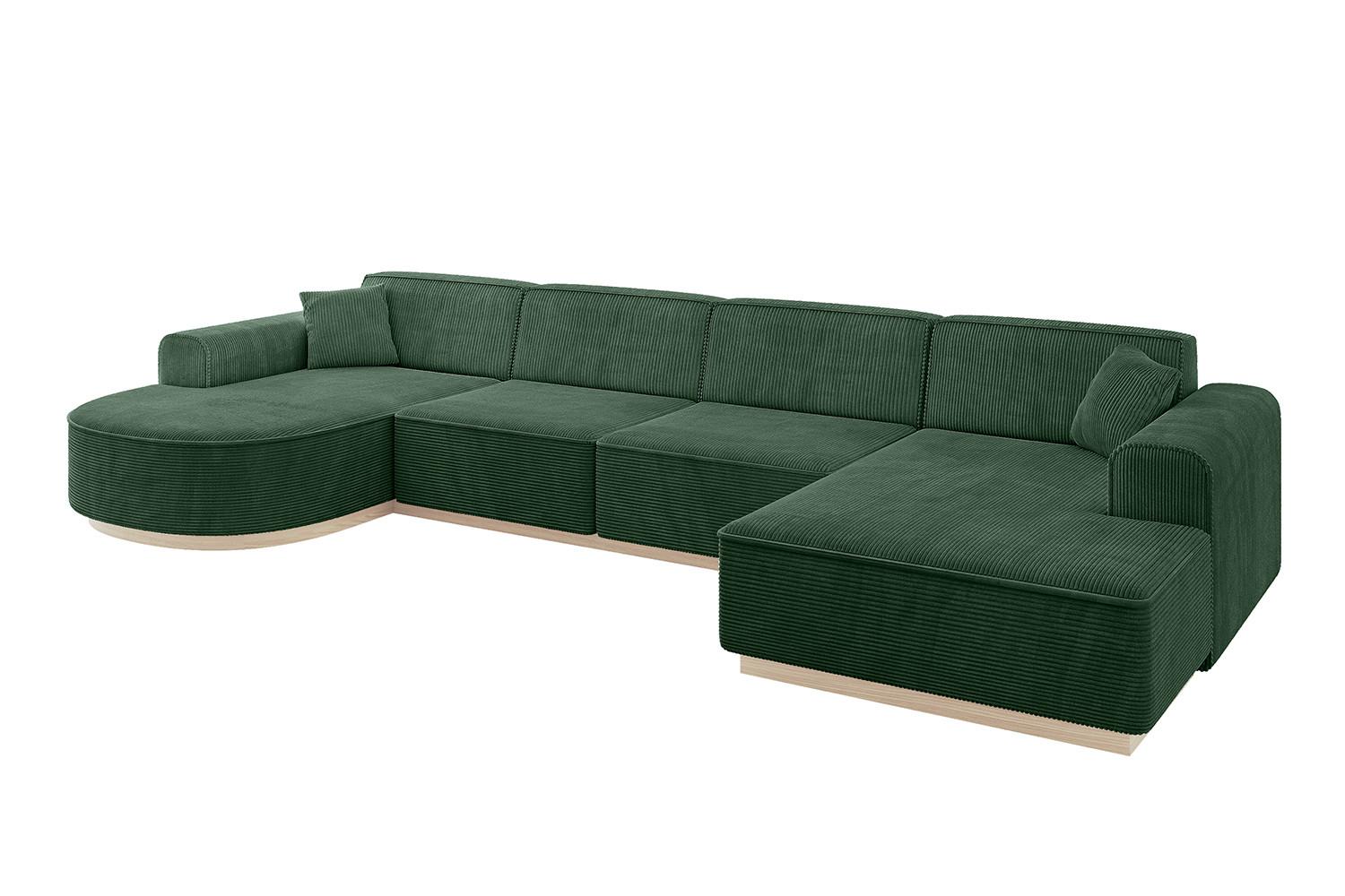WOHNLANDSCHAFT ARRIO-U2 303x171x83 cm Grün - Grün, Holzwerkstoff/Textil (388/83/171cm) - ALTDECOR