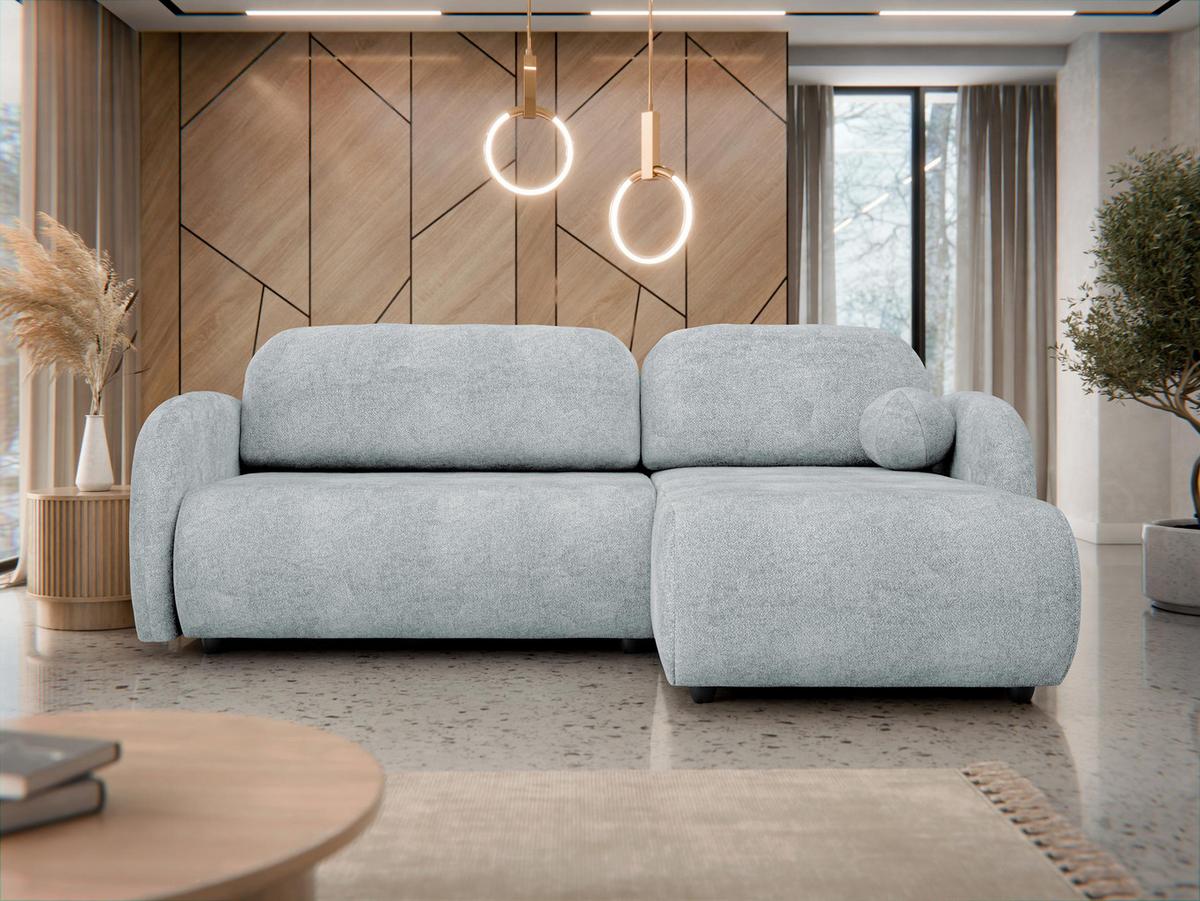 ECKSOFA Dream L - Hellgrau/Schwarz, Holz/Kunststoff (233/160cm) - MIRJAN24
