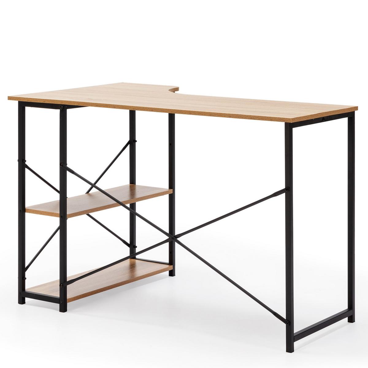SCHREIBTISCH 120/73/75 Juani schwarz - Schwarz, Holzwerkstoff (73/120/75cm) - VS Venta-stock