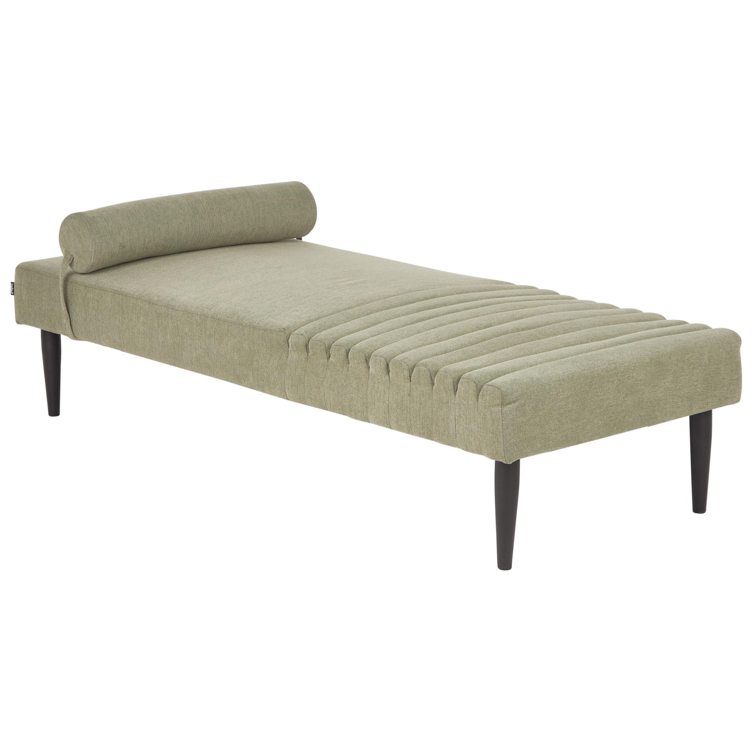 CHAISELONGUE Stoff Grün Mauriac - Grün, Textil (74/40/180cm) - Beliani