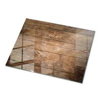 TISCHPLATTE 80x60 cm Der Aufbau von Holzbrettern - Dunkelbraun, Glas (0.4/80/60cm) - TULUP