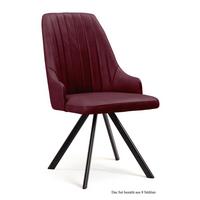 ESSZIMMERSTUHL drehbar (8er-Set) Devyn 52x91x60 Schwarz/Marsala - Brombeere/Schwarz, Kunststoff (60/91/52cm) - 58aufmkessel