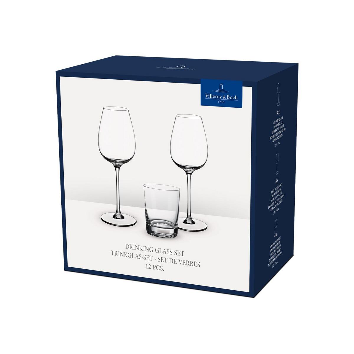 GLÄSER-SET Purismo Wine transparent 12-tlg. - Transparent, Glas - Villeroy & Boch
