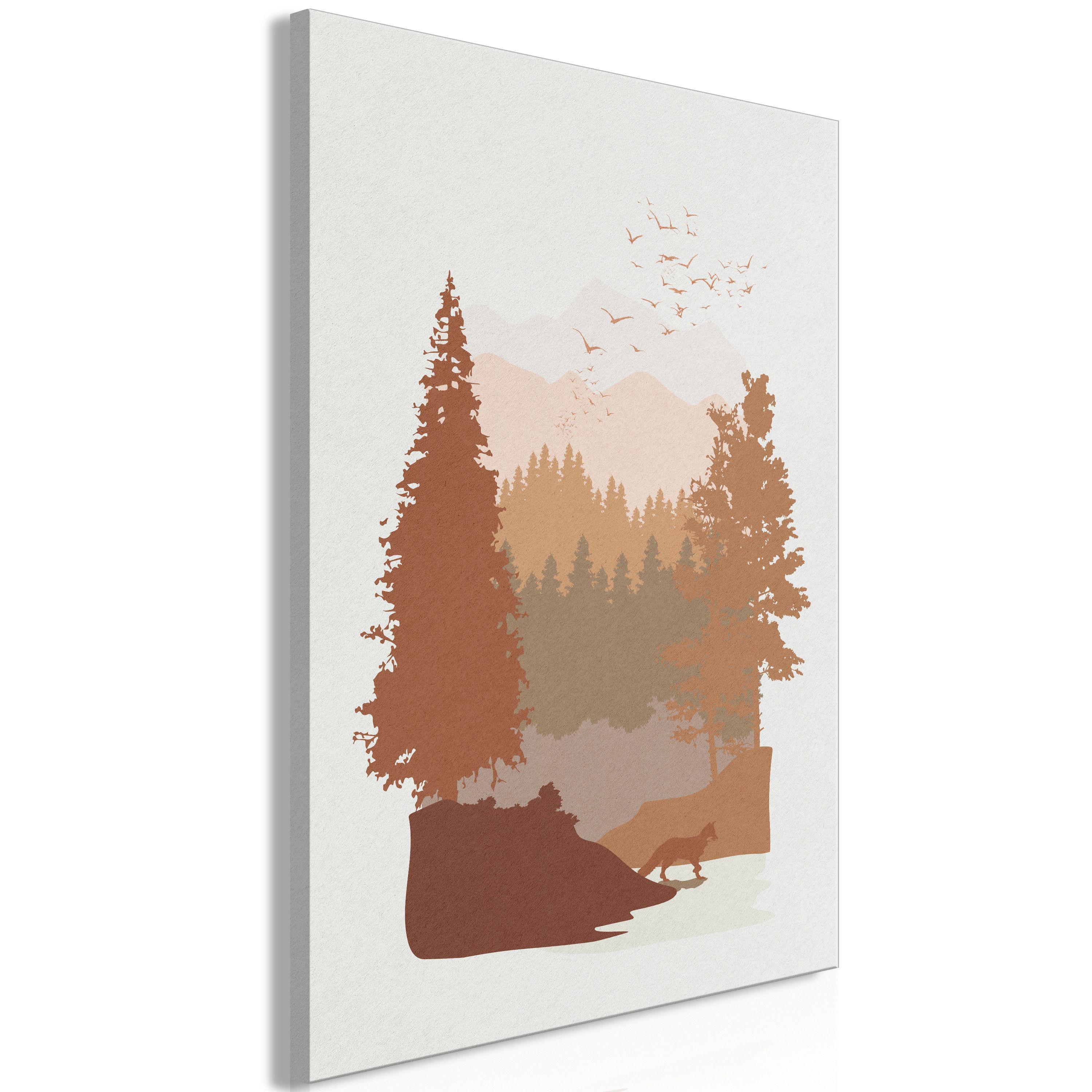 KUNSTDRUCK Braun 40/60 cm - Braun/Grau, Textil (40/60cm) - KUNSTLOFT