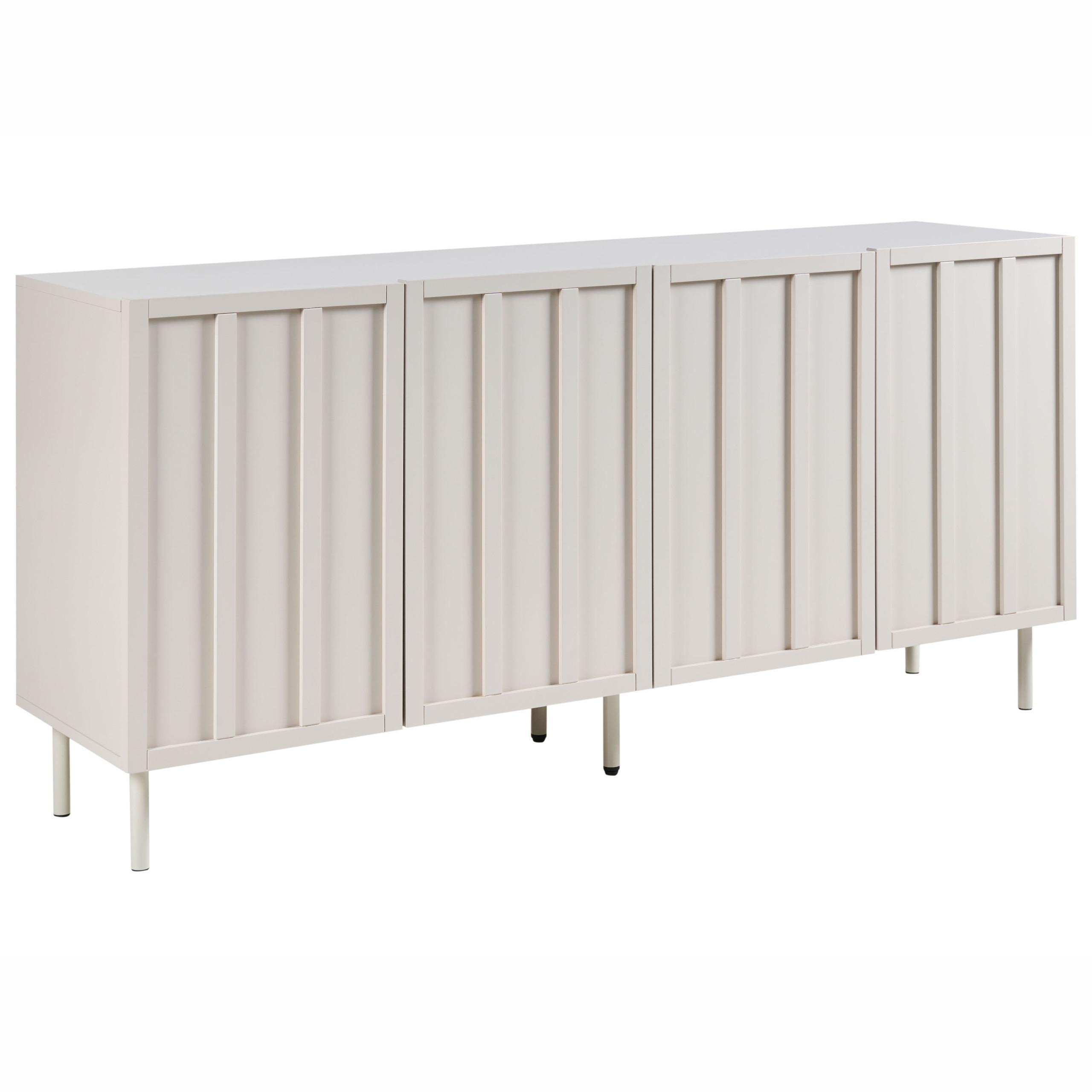 SIDEBOARD Hellbeige Clunes - Beige, Holzwerkstoff (160/75/38cm) - Beliani