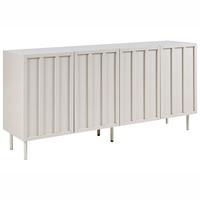 SIDEBOARD Hellbeige Clunes - Beige, Holzwerkstoff (160/75/38cm) - Beliani