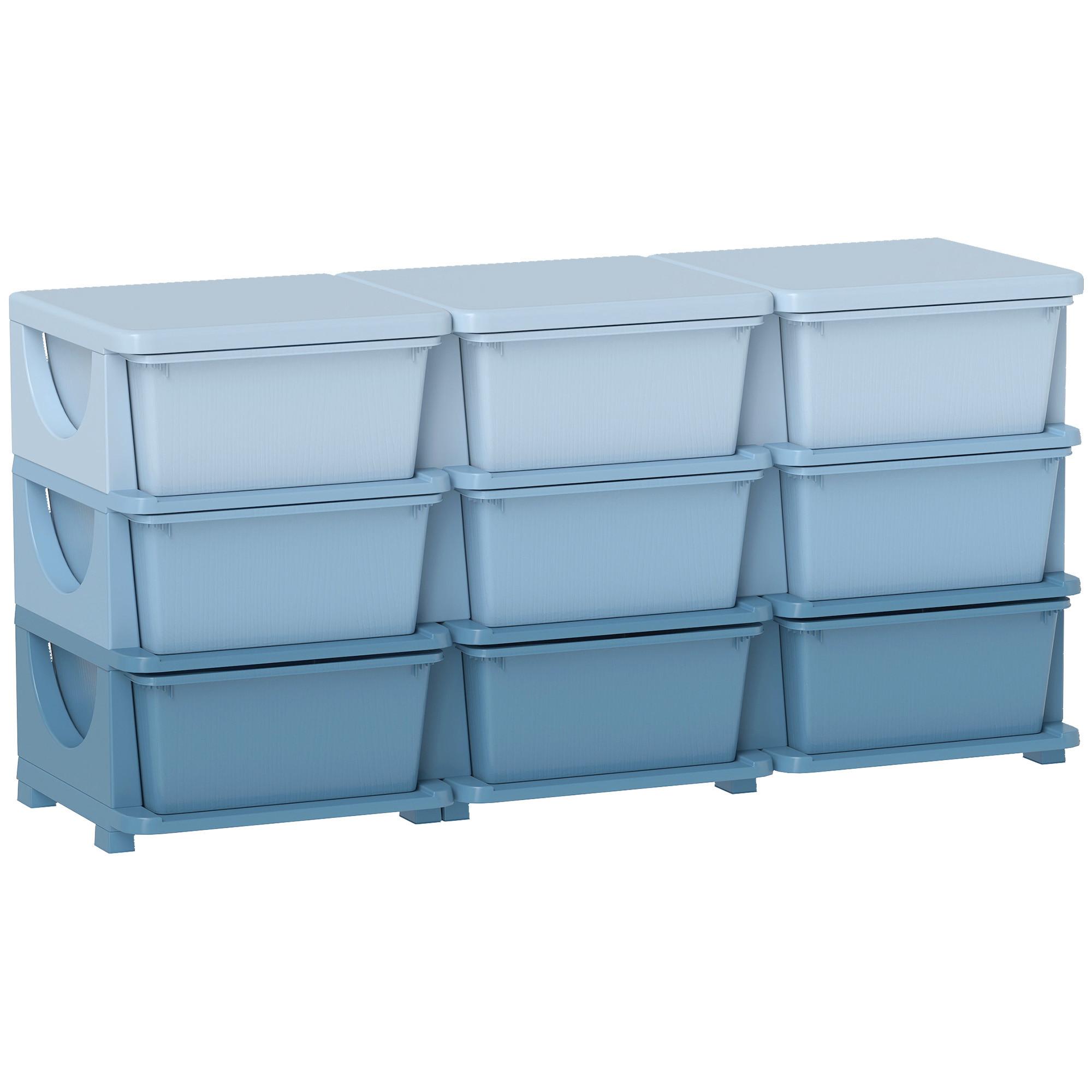 SPIELZEUGKISTE Kunststoff Blau - Blau, Kunststoff (37/56.5/113cm) - HOMCOM