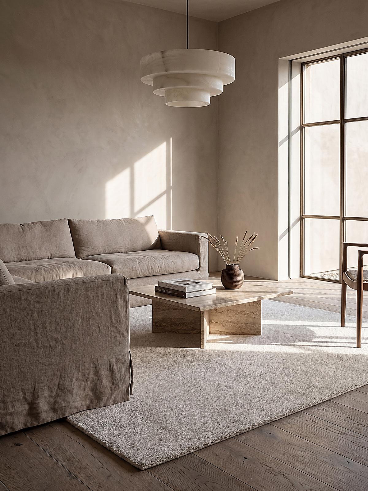 HOCHFLORTEPPICH Antirutsch Uni ALDAN Polyester Creme 240 x 240 cm - Beige, Textil (240/240cm) - KADIMA DESIGN