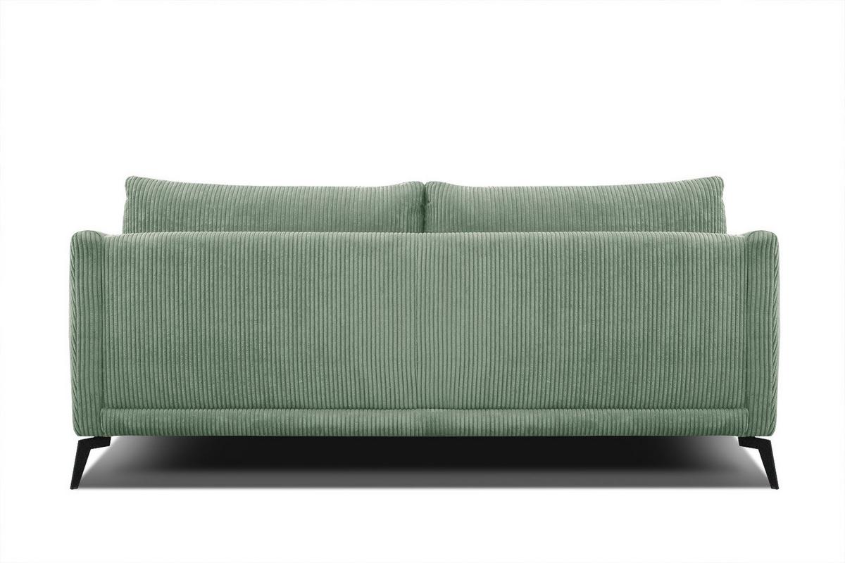 SOFA VILT 3-Sitzer, mintgrün - Schwarz/Mintgrün, Holzwerkstoff/Textil (202/89/94cm) - Wozimo