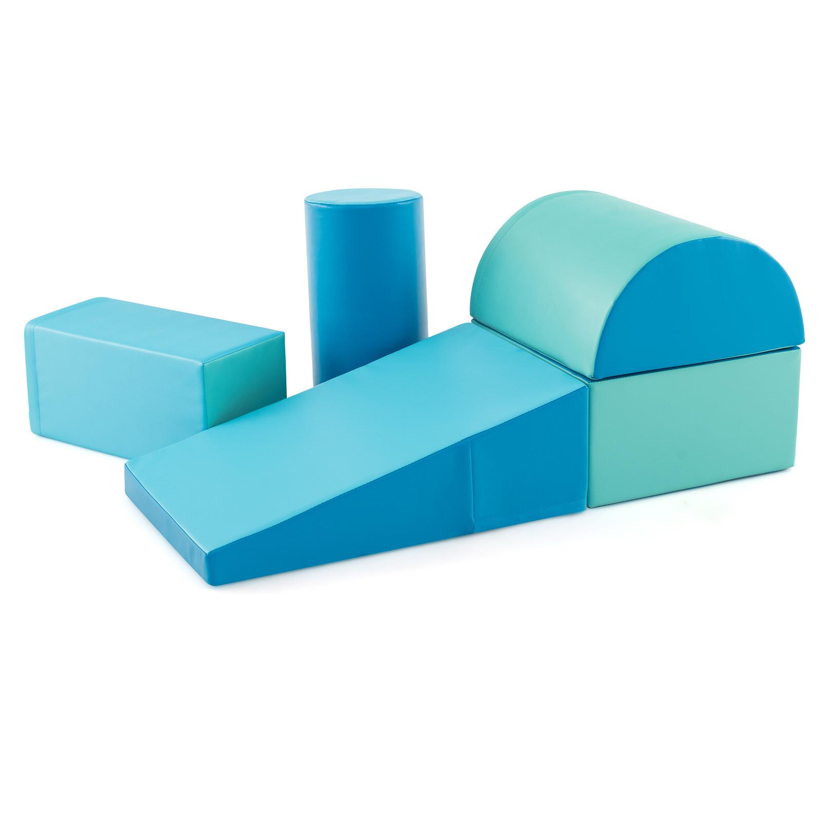 SCHAUMSTOFFBLOCK Marineblau (5-teilig) - Dunkelblau, Kunststoff (40/20/40cm) - COSTWAY