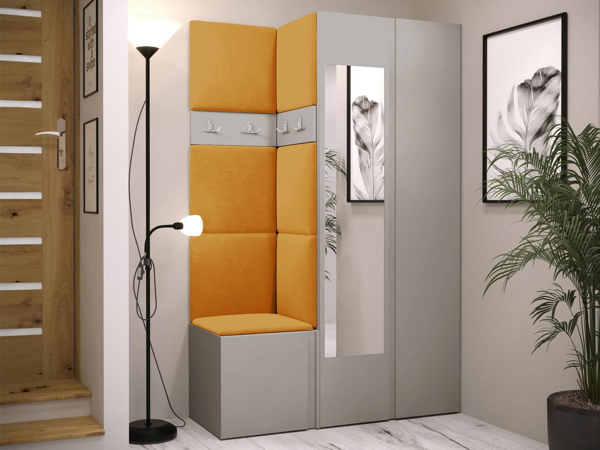 GARDEROBEN-SET Orion XXVI - Kaschmir/Orange, Holzwerkstoff/Kunststoff (116/186/46cm) - MIRJAN24