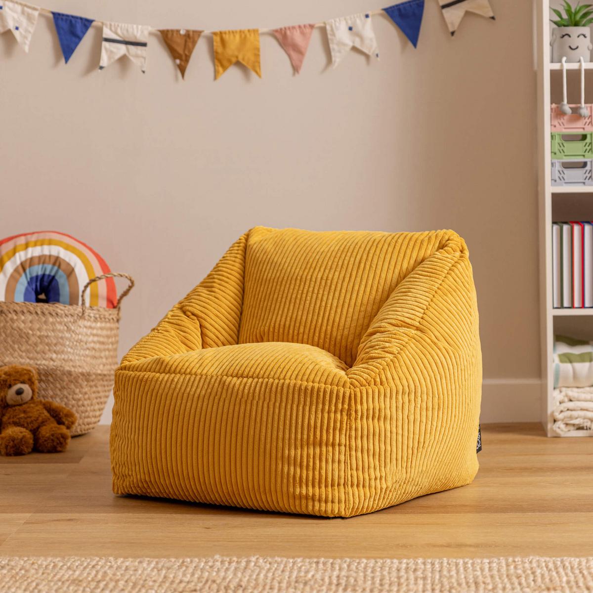 SITZSACK Flauschig für Kinder - Gelb, Textil (55/44/55cm) - icon