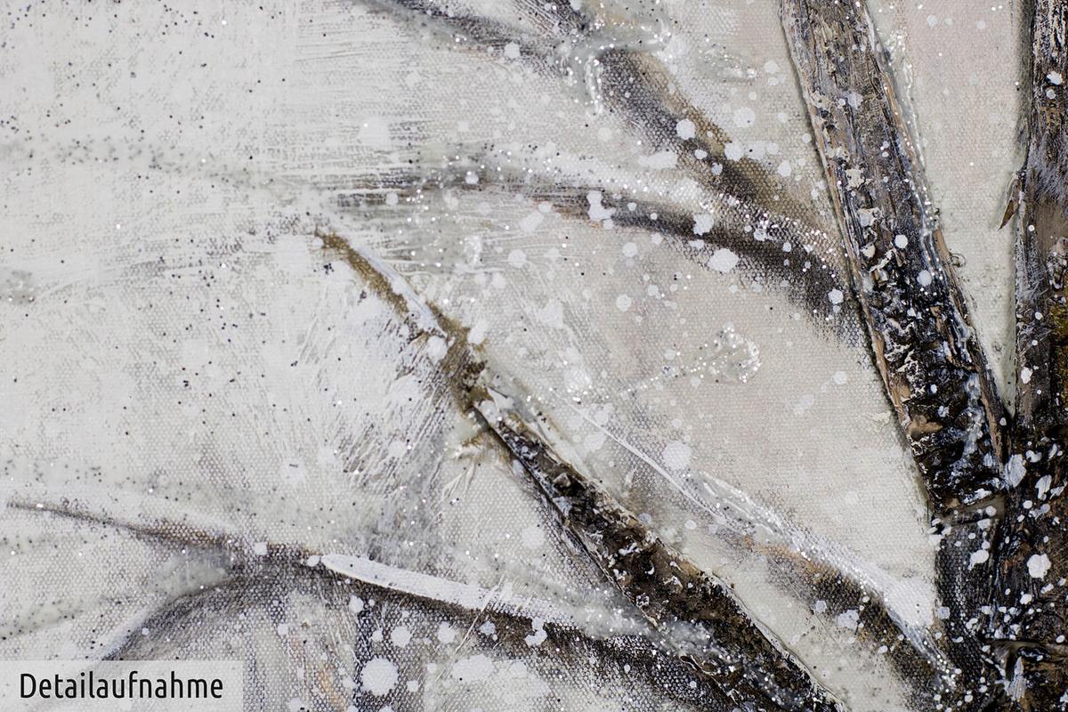 ACRYLBILD HANDGEMALT 100/75 cm - Braun/Grau, Holz/Textil (100/75cm) - KUNSTLOFT