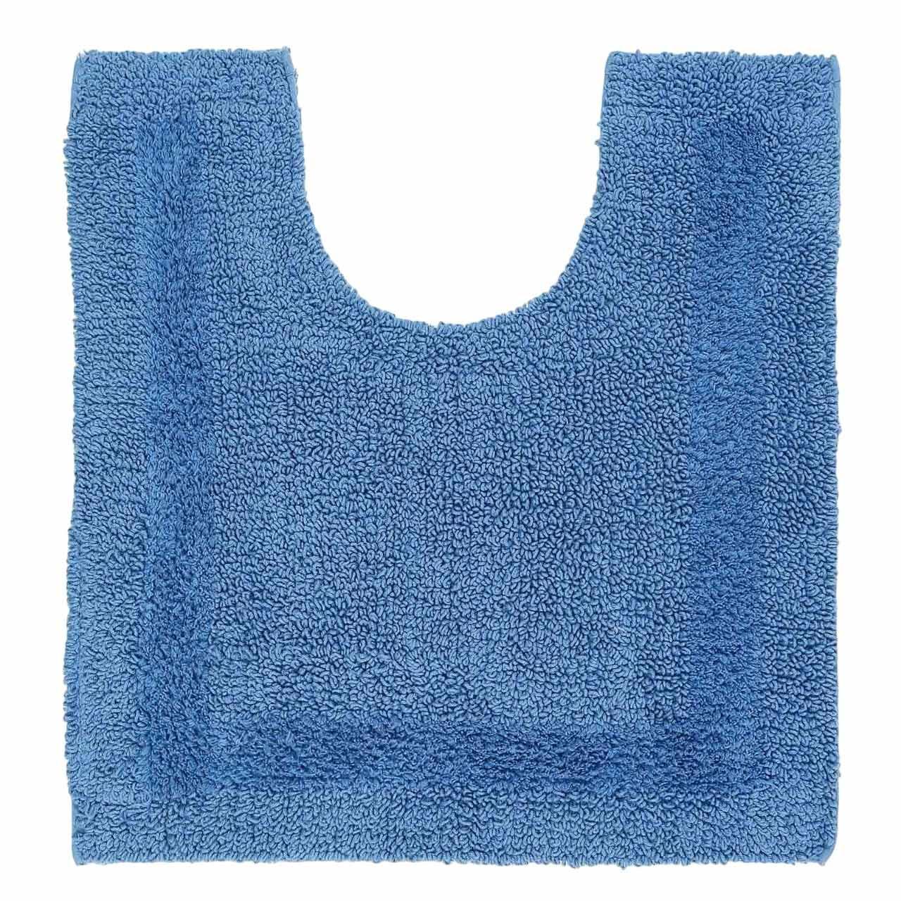WC-VORLEGER 50/55 cm, 100% Baumwolle, wendbar - Blau, Textil (50/55cm) - Homescapes