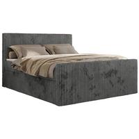 BOXBETT TILIANO DUO 140/200 - Grau Cord - H3 - Grau, Textil (140/200cm) - MKS