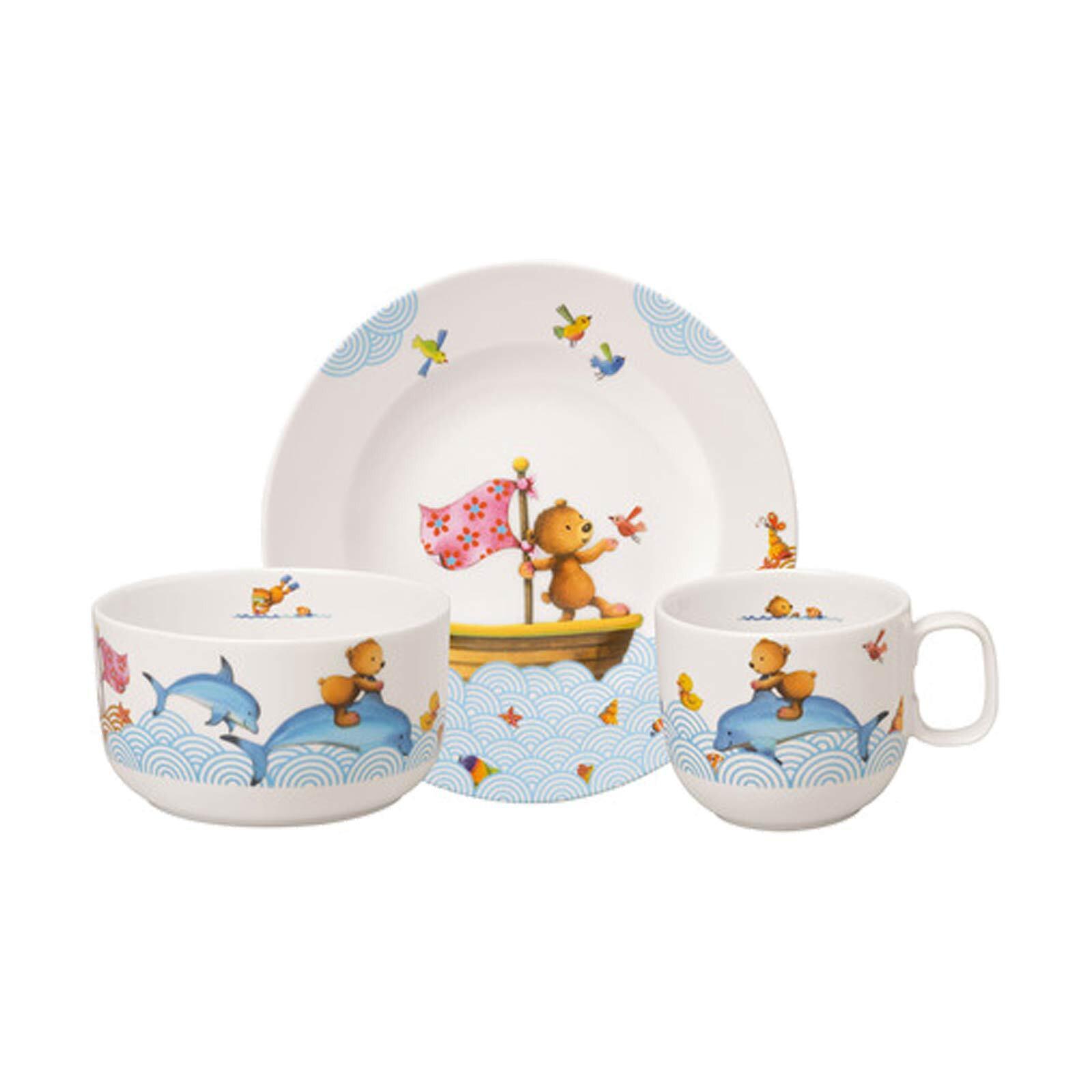 KINDERGESCHIRR Happy as a Bear bunt 3-tlg. - Multicolor, Keramik (2/2/2cm) - Villeroy & Boch