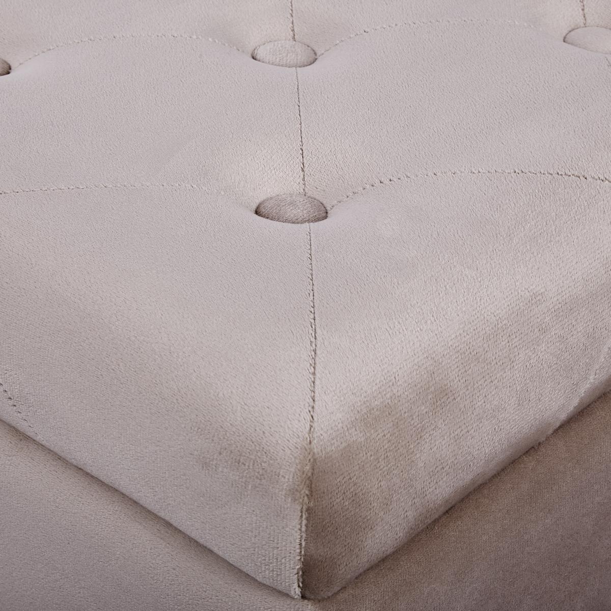 POUF Beige Loretto - Beige, Textil (37/40/37cm) - Beliani