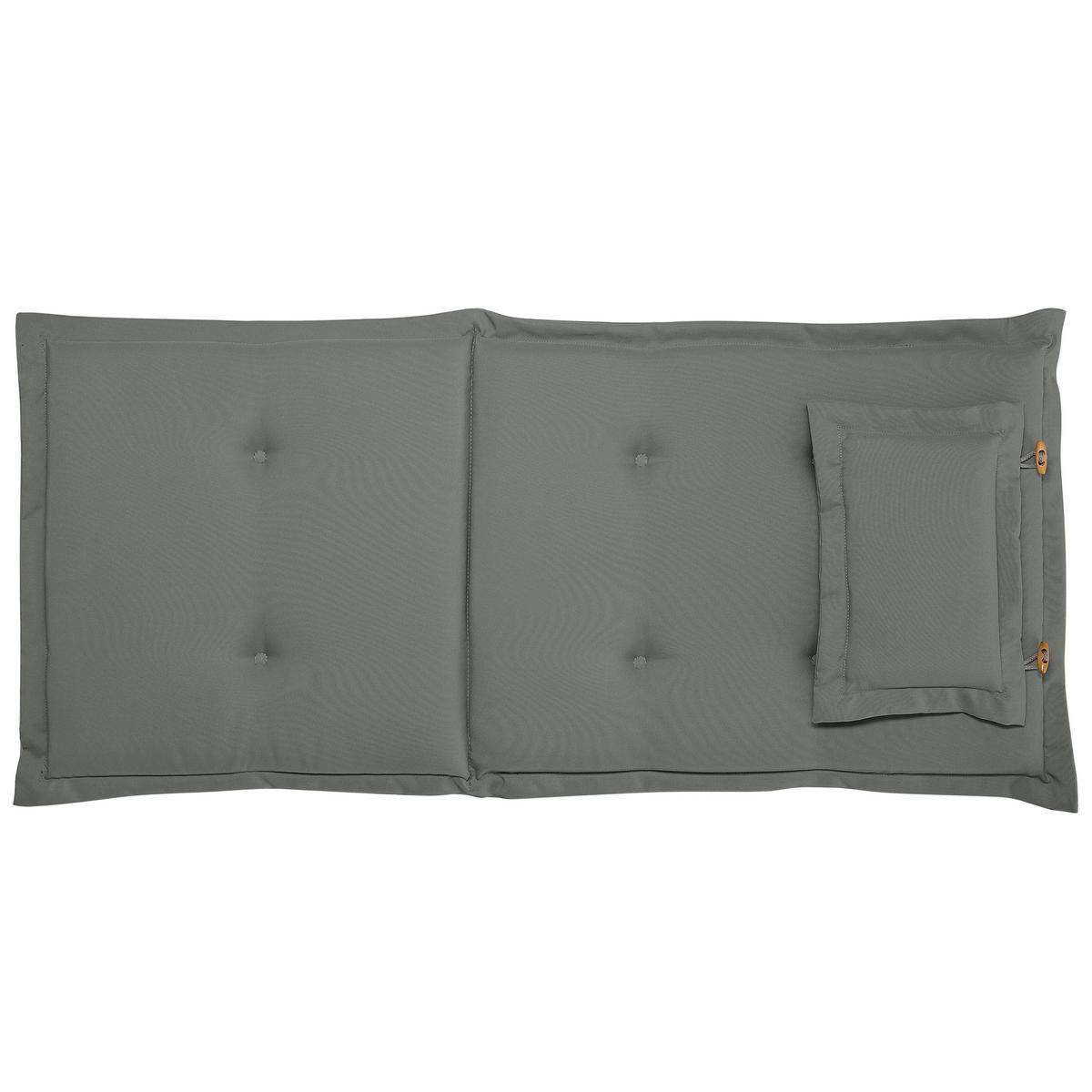 SESSELAUFLAGE Grau Maui - Grau, Textil (40/42/55cm) - Beliani