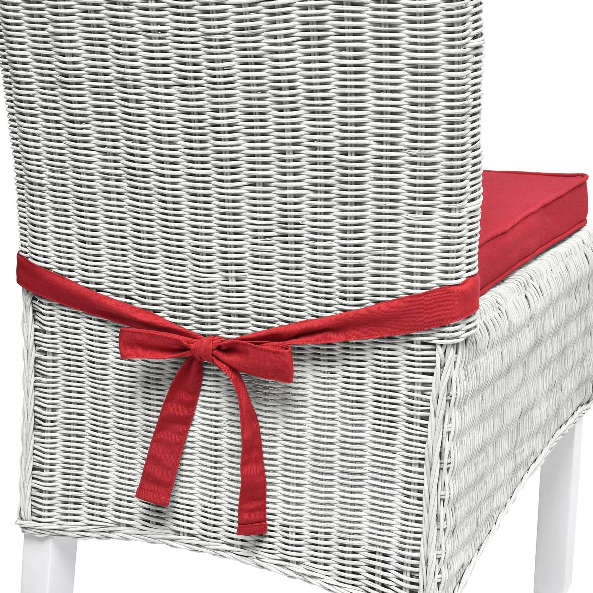 STUHLKISSEN Loft SK 45/40/5 cm Rot 4tlg - Rot, Textil (40/45cm) - Beautissu 