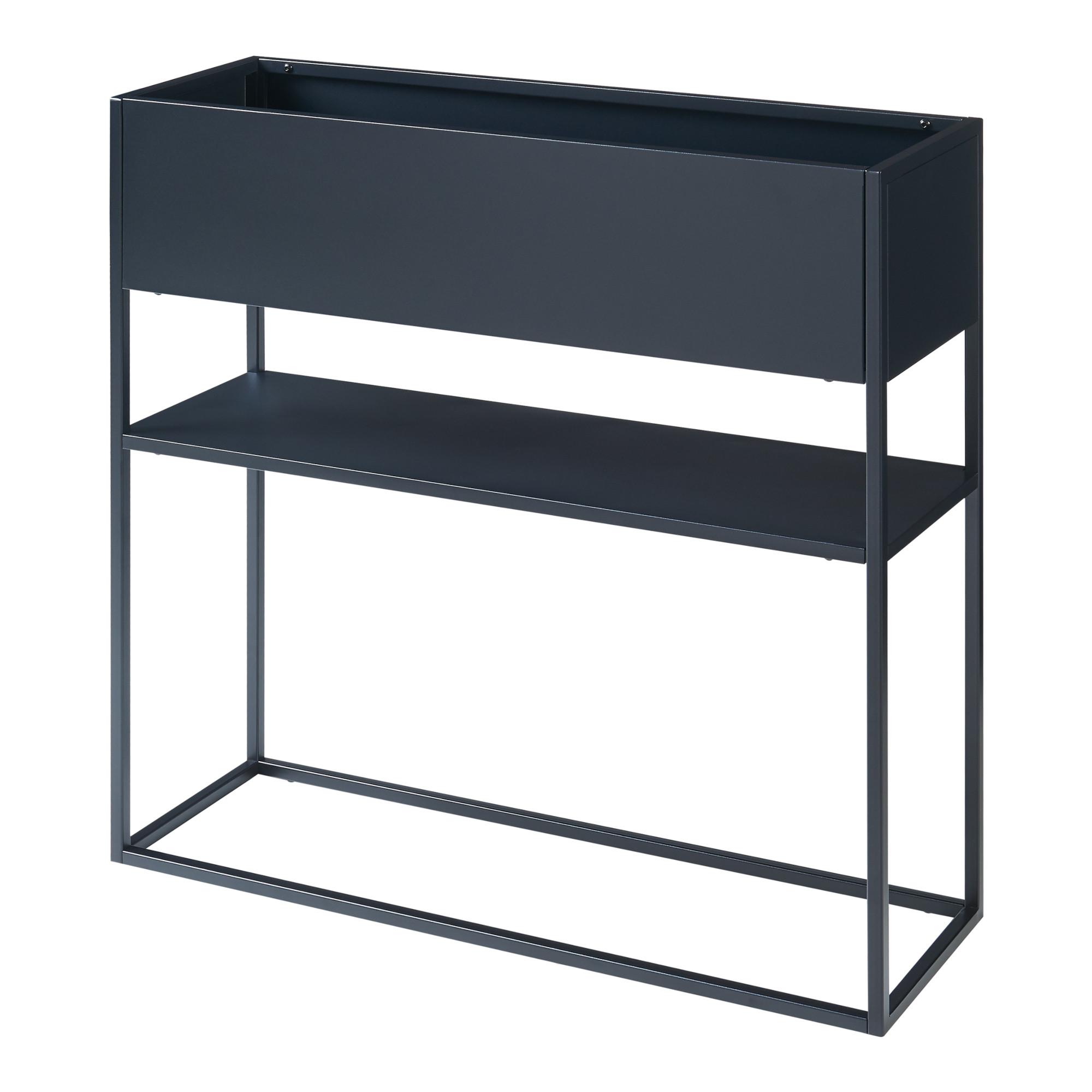 BLUMENSTÄNDER Joensuu - Schwarz, Metall (80/80/25cm) - [en.casa]