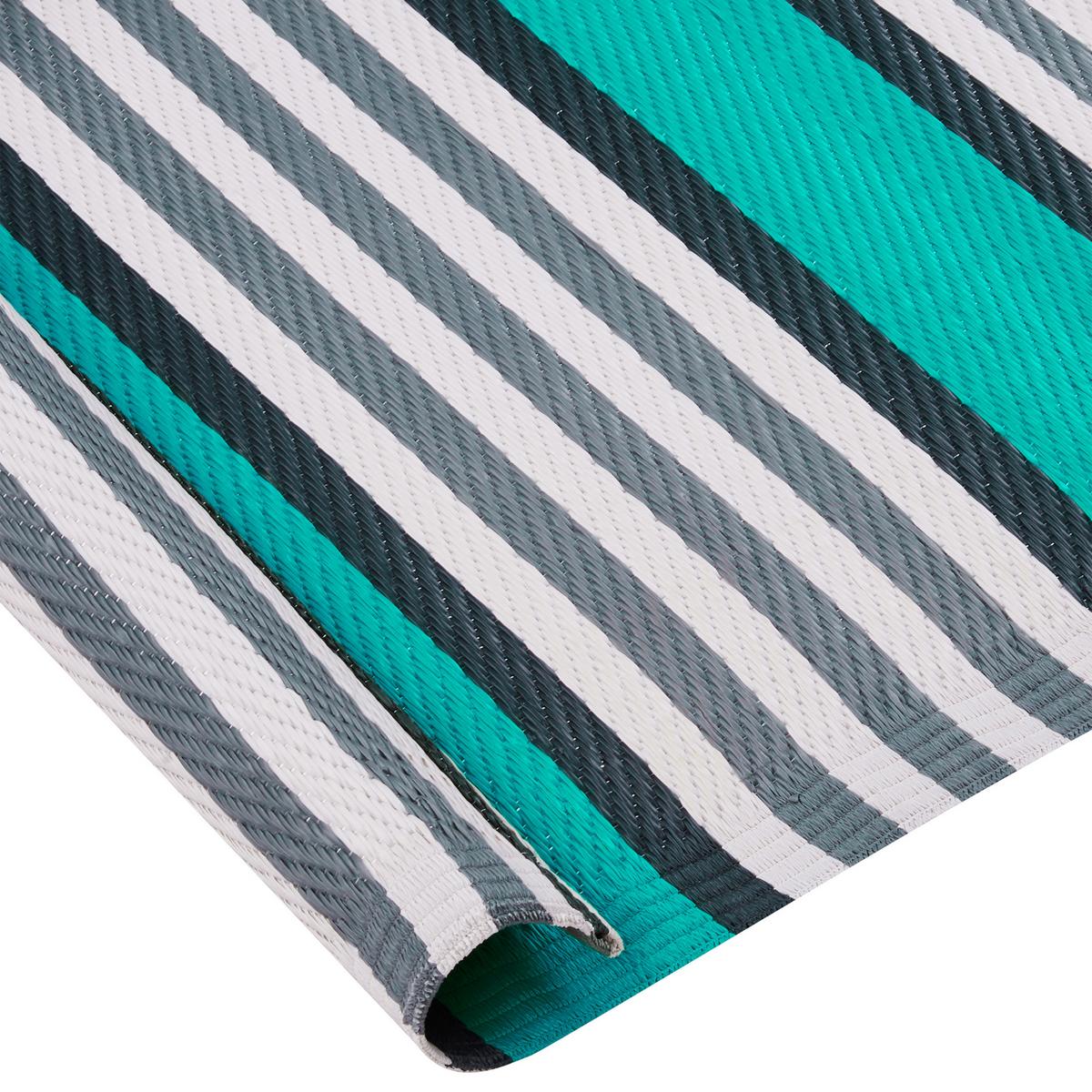 OUTDOORTEPPICH Blau Saugor - Blau/Schwarz, Kunststoff (120/180cm) - Beliani