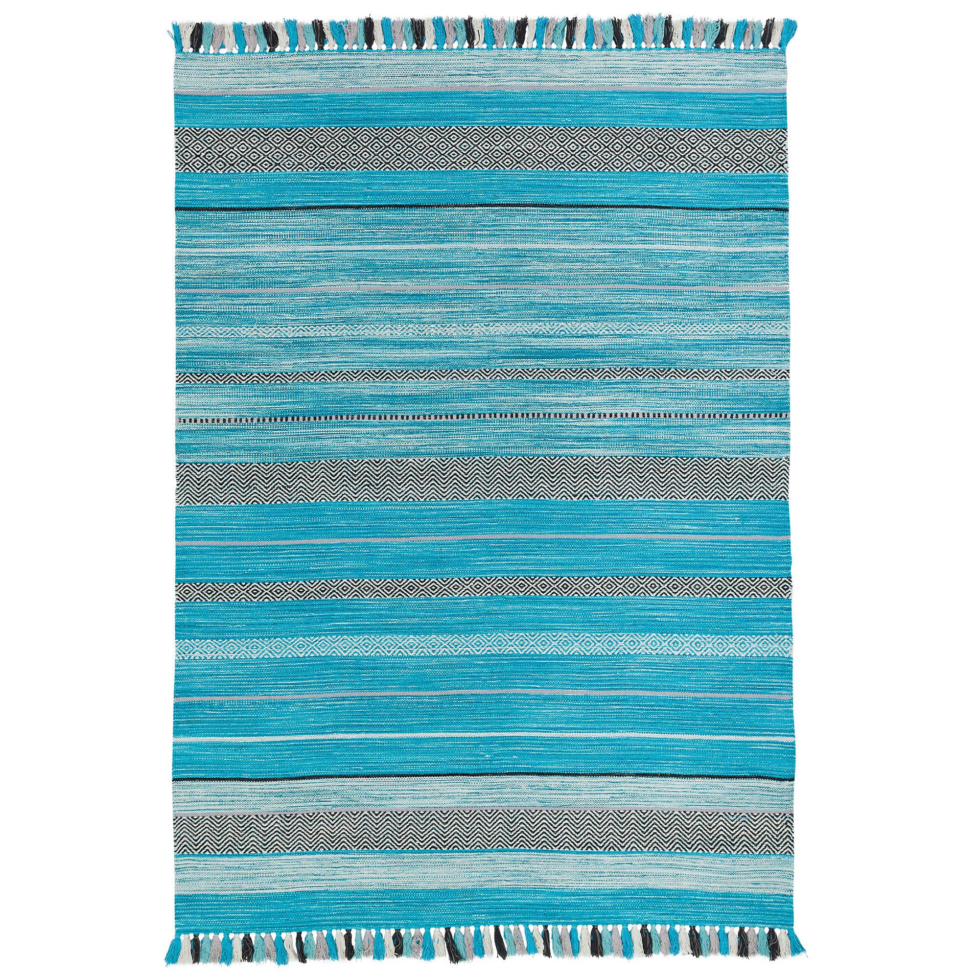 NATUR TEPPICH KELIM KALLEEN - Türkis, Textil (140/200cm) - Pergamon