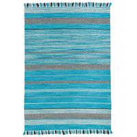 NATUR TEPPICH KELIM KALLEEN - Türkis, Textil (200/300cm) - Pergamon