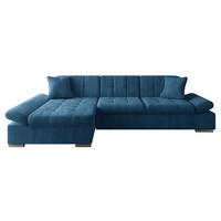 ECKSOFA Montana Cord, Seite: Links - Dunkelblau, Holz/Textil (278/161cm) - MIRJAN24