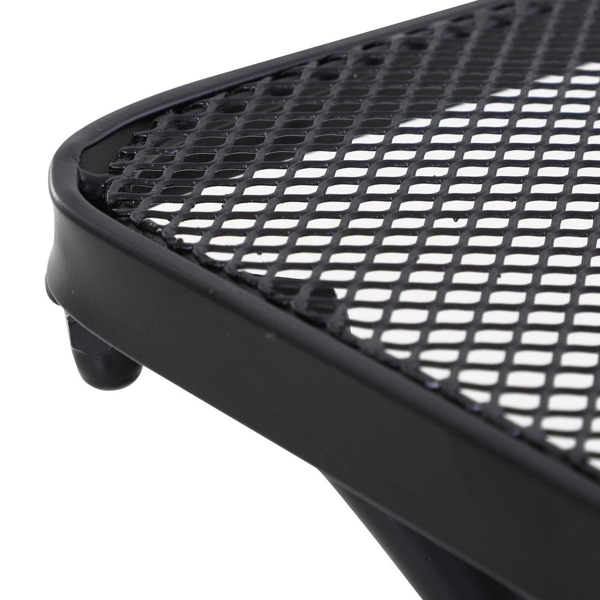 GARTEN BEISTELLTISCH, Schwarz, Metall - Schwarz, Metall (45/45/50cm) - Outsunny