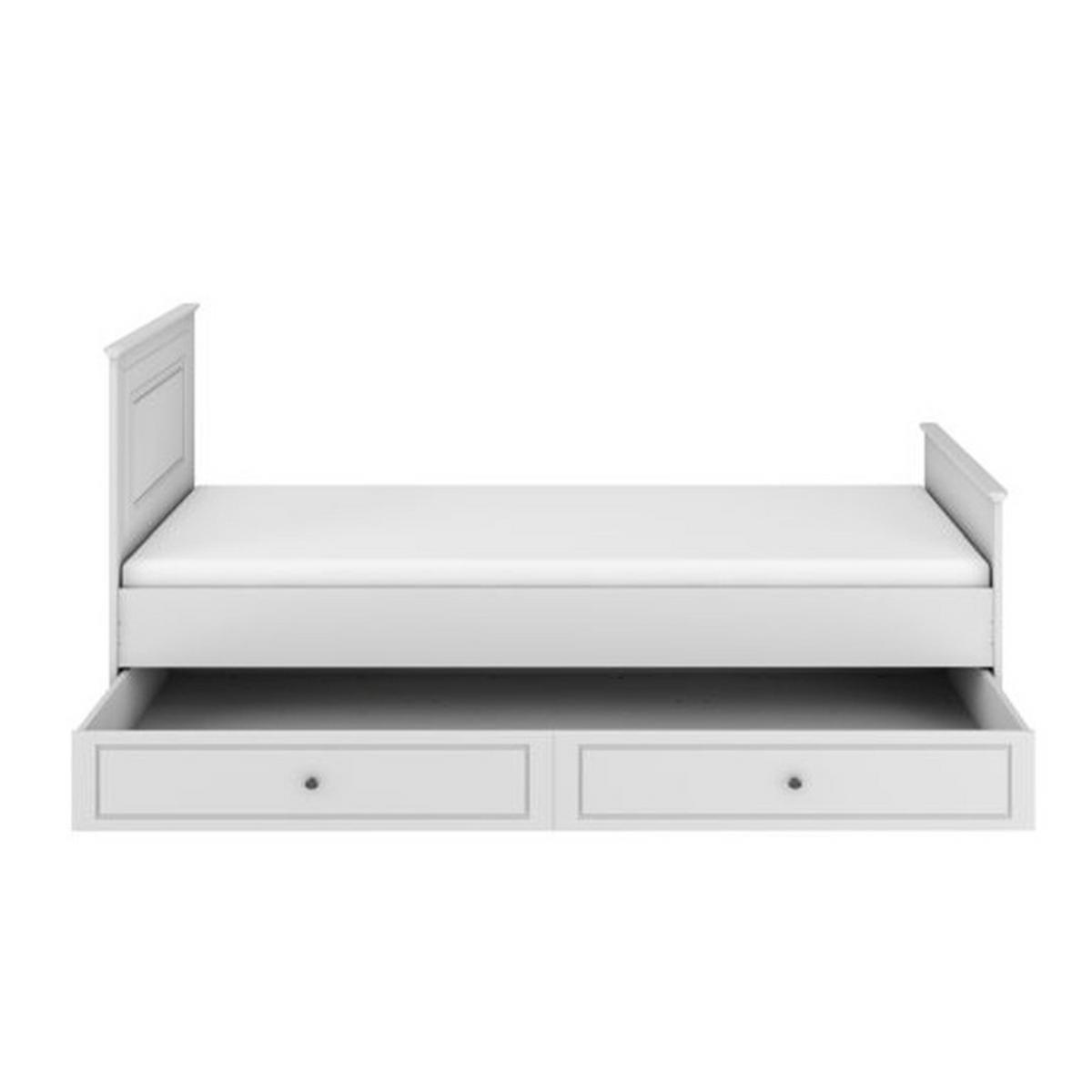 BETT 90/200 Weiß - Weiß, Holzwerkstoff (90/200cm) - Petits-meubles