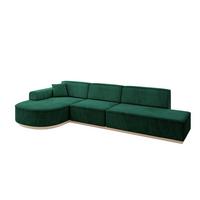 ECKSOFA Ottomane Links ARRIO-L2 - 328x171x83 cm Dunkelgrün - Grün, Holzwerkstoff/Textil (328/171cm) - ALTDECOR