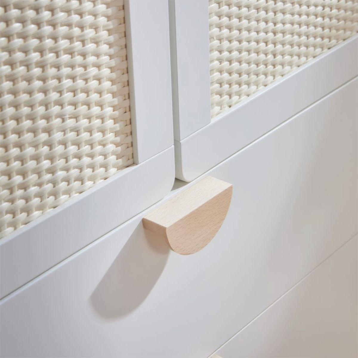 BABYKLEIDERSCHRANK 2 Türen Laurie Weiß und Holz - Weiß, Holzwerkstoff (89.5/198/50cm) - Petits-meubles