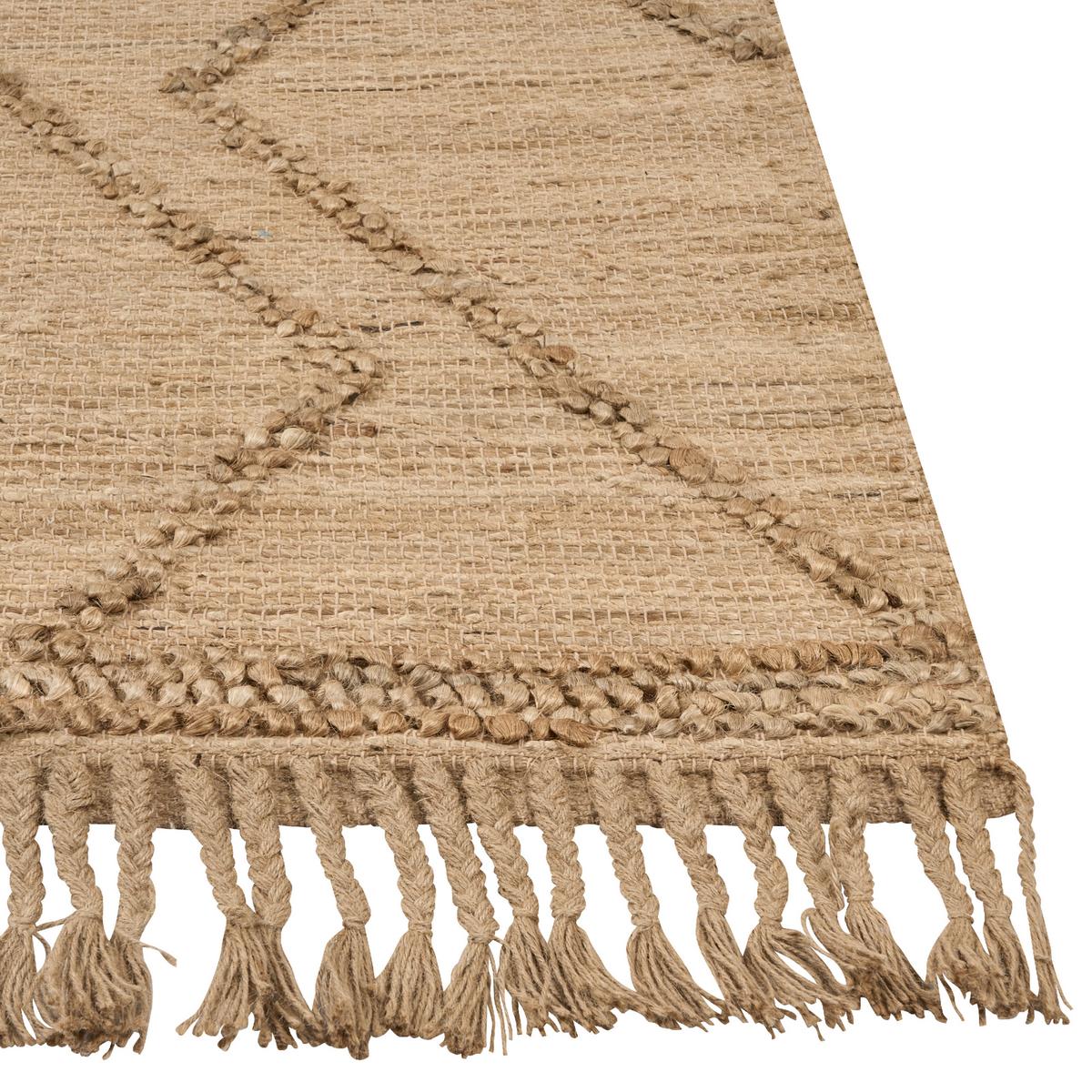 TEPPICH geflochten Beige 200/300 cm Handere - Beige, Naturmaterialien (200/300cm) - Beliani