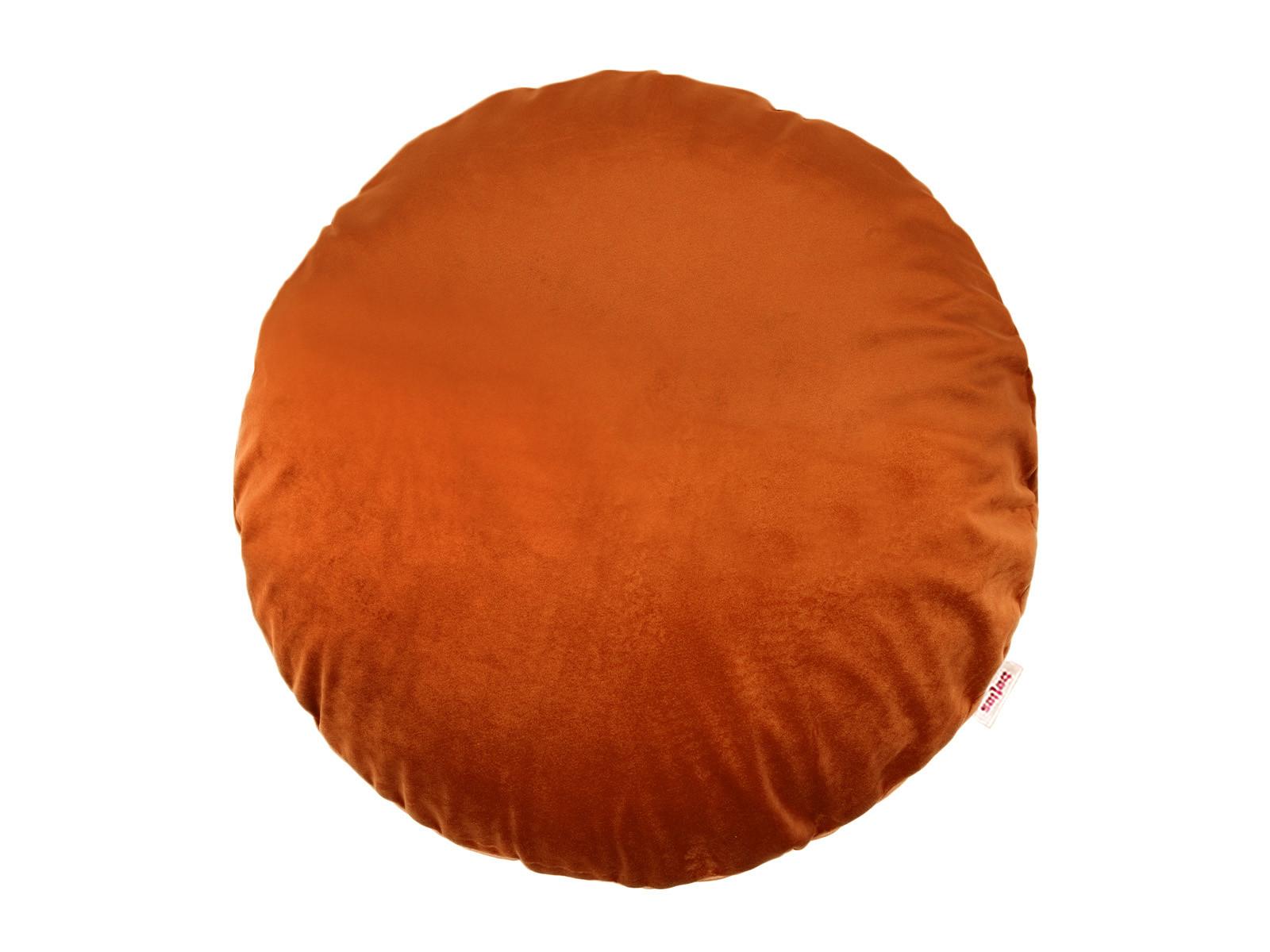 KISSENHÜLLE Rund Samt&Sonders rost-orange 50 cm Ø - Dunkelorange, Textil (50/50cm) - beties Heimtextil