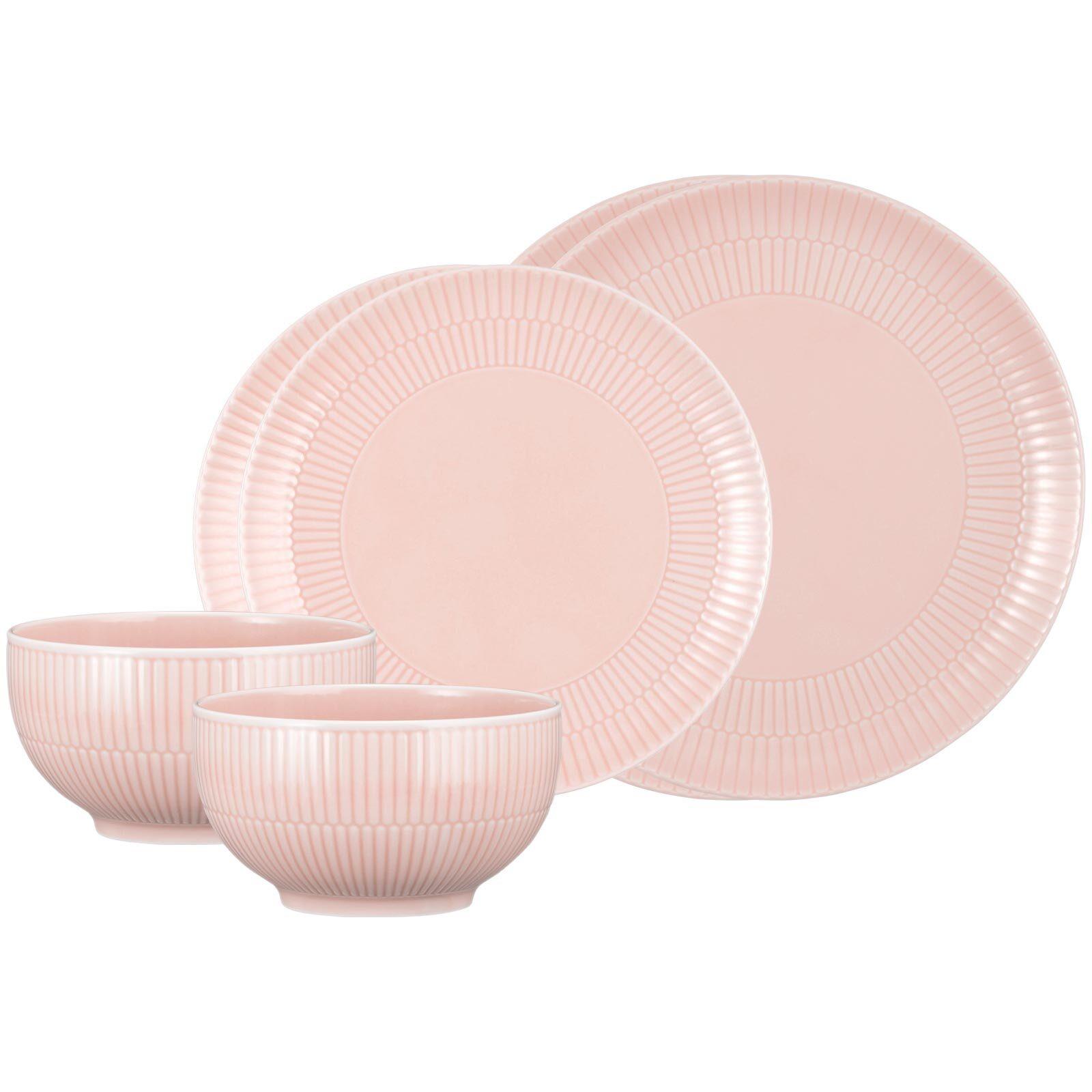 BASIC-SET Amina Rosé 6-tlg. - Rosa, Keramik (2/2/2cm) - Seltmann Weiden