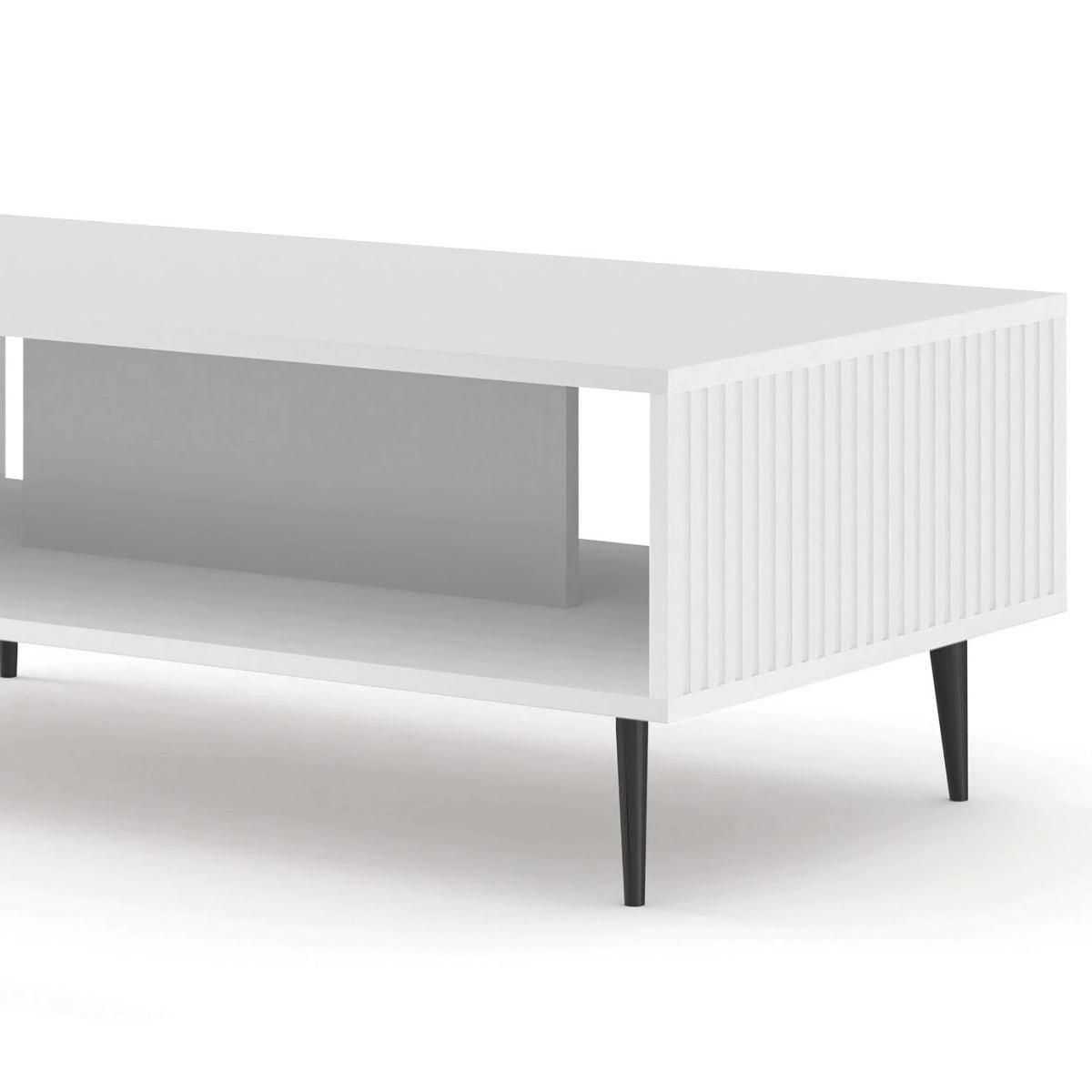 COUCHTISCH Philaé Weiß und Schwarz - Weiß, Holzwerkstoff (60/90/43cm) - Petits-meubles