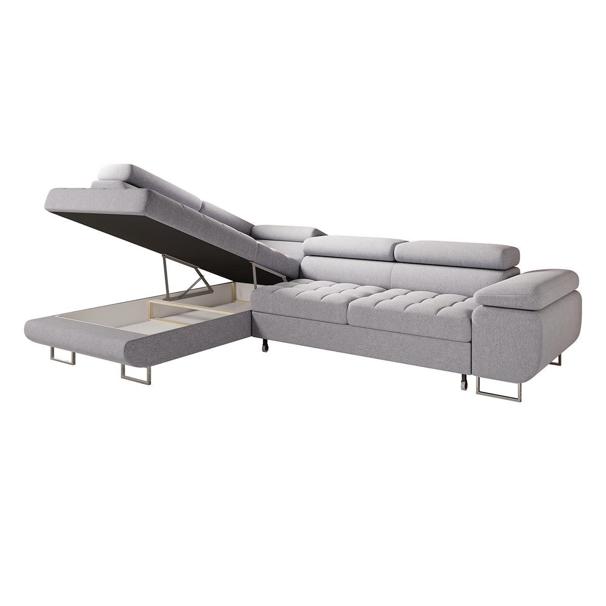 ECKSOFA Eden 4 Sitzplätze Taupe - Taupe, Holzwerkstoff (271/201cm) - Petits-meubles