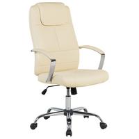 BÜROSTUHL Kunstleder Beige Winner - Beige, Textil (60/112/60cm) - Beliani