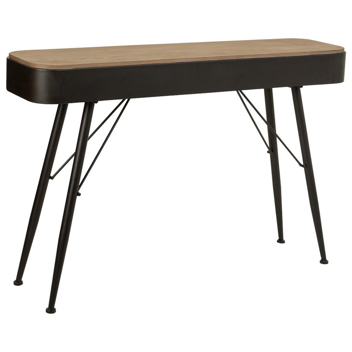 KONSOLE aus Holz und Metall 120x32x81 cm - Braun, Holz (32/120/80.5cm) - Wanderlust