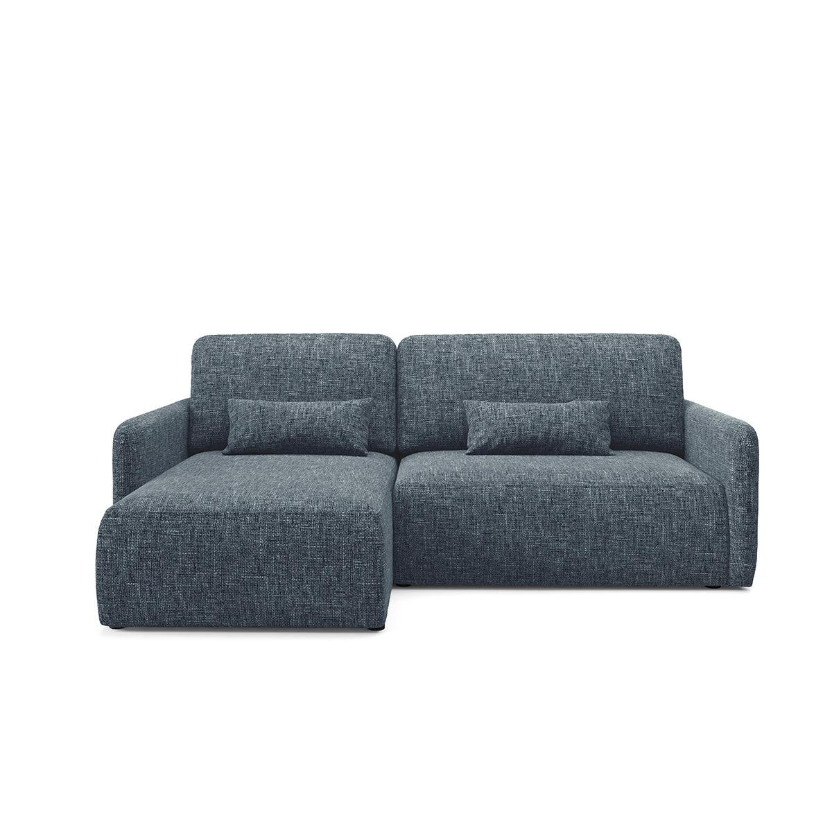 ECKSOFA Lazare 3 Sitzplätze Blau - Blau, Holz (217/148cm) - Petits-meubles