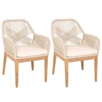 GARTENSTUHL H56B Beige - Beige, Holz (58/85/59cm) - MCW