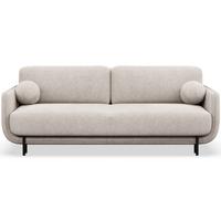 SCHLAFSOFA Ovals Hellbeige - Ecru/Schwarz, Textil/Metall (236/95/96cm) - Selsey
