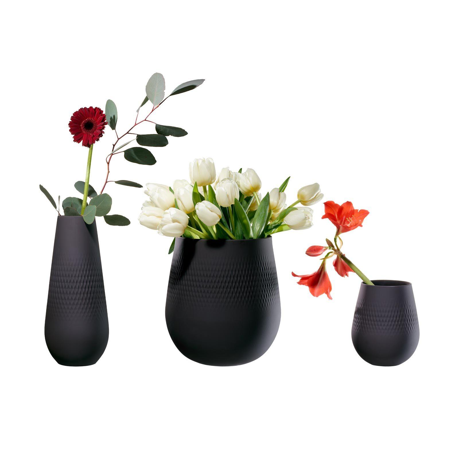 VASEN-SET Manufacture Collier schwarz 3-tlg. - Schwarz, Keramik (2cm) - Villeroy & Boch
