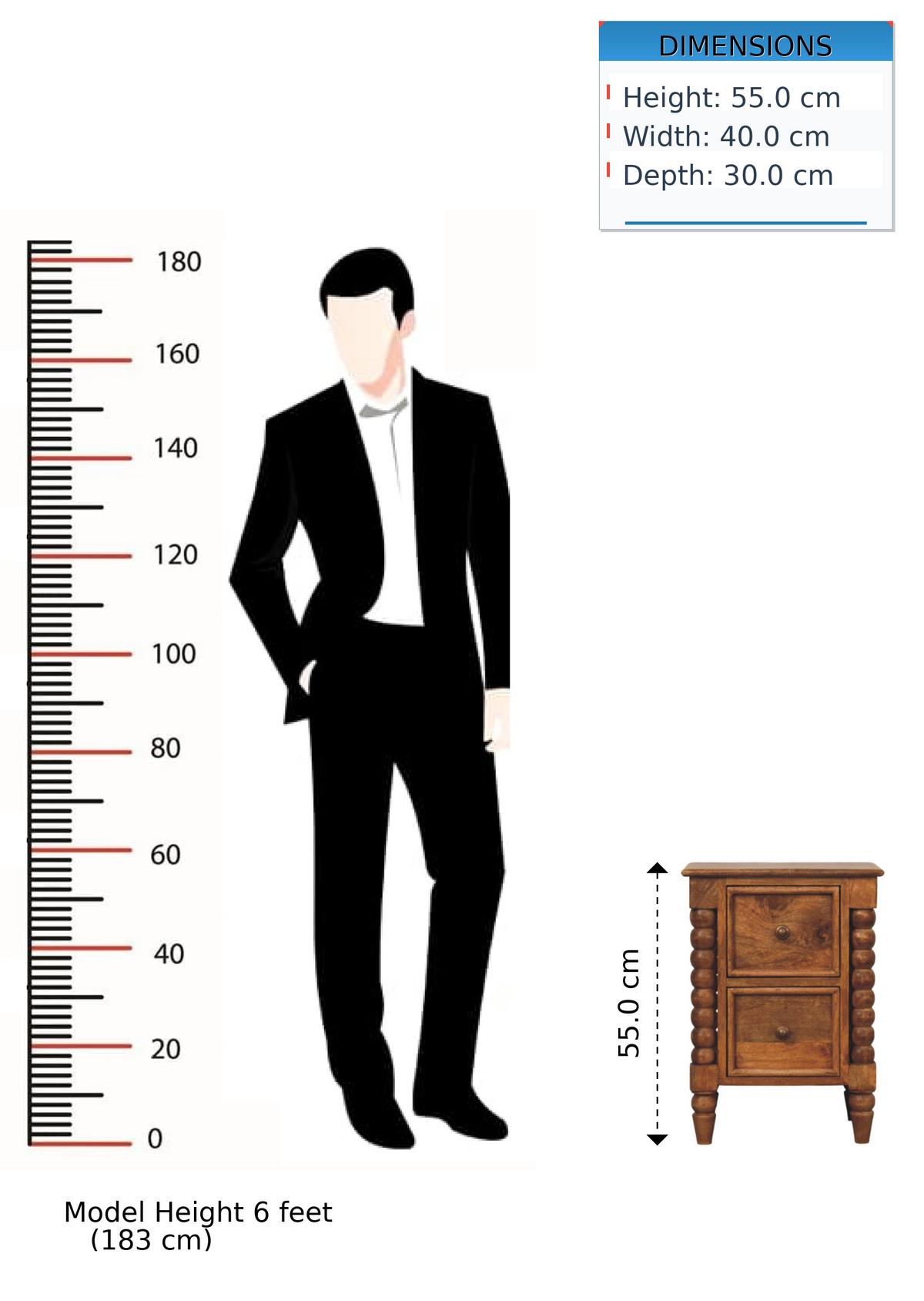 NACHTKASTEN Gerstendrehung, 2 Schubladen, Hellbraun - Hellbraun/Messingfarben, Holz/Metall (40/55/30cm) - Artisan Furniture