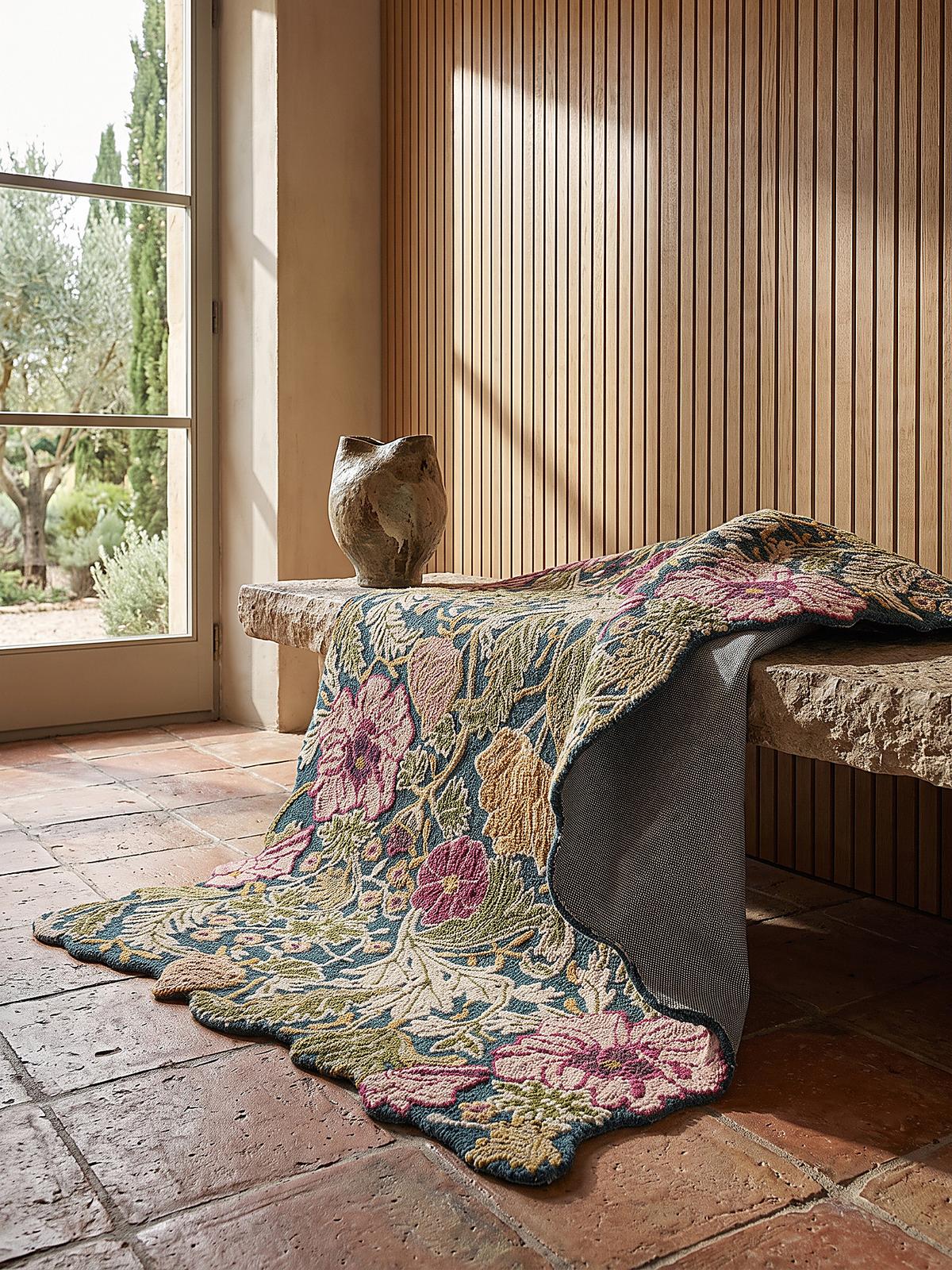 TEPPICH aus Wolle, handgetuftet, CHAR, in Multi, Blütenmuster, 120 x 170 cm - Multicolor, Textil (120/170cm) - KADIMA DESIGN