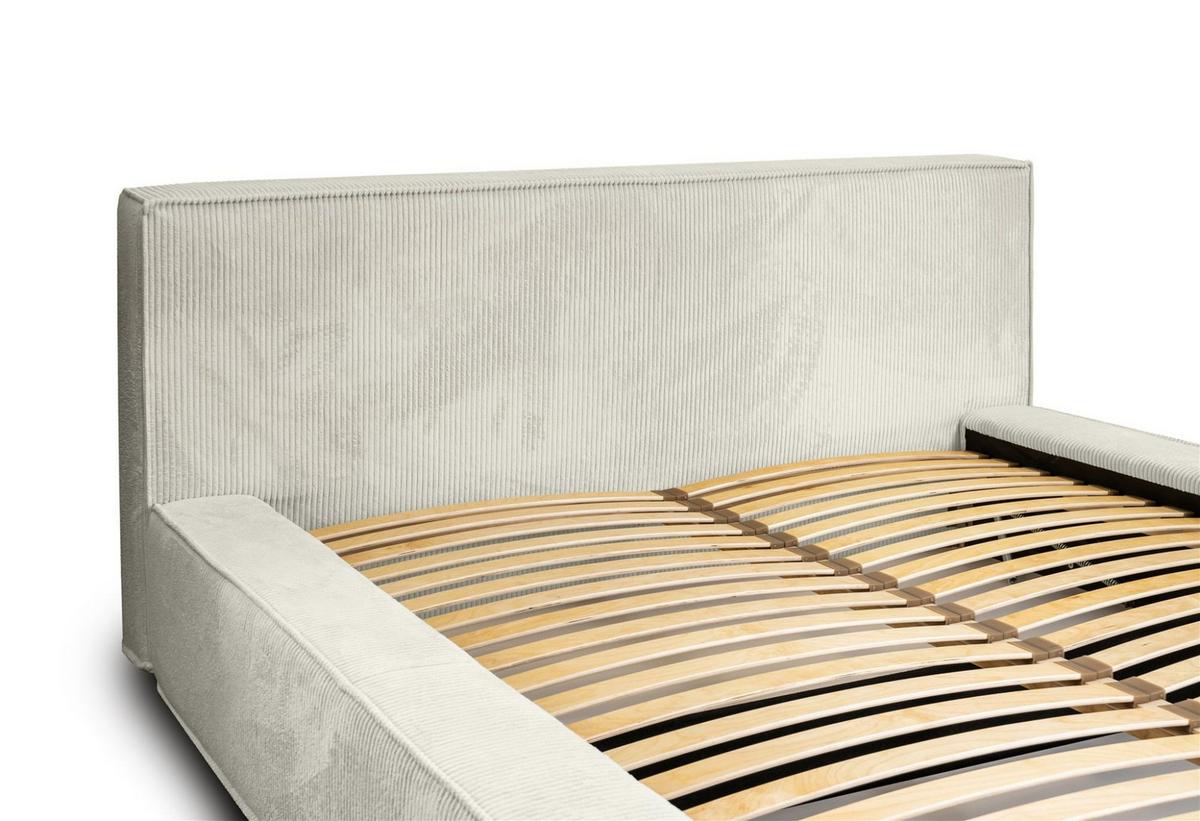 POLSTERBETT Modesto In Lincoln - Creme, Holzwerkstoff/Textil (180/200cm) - Fun Möbel