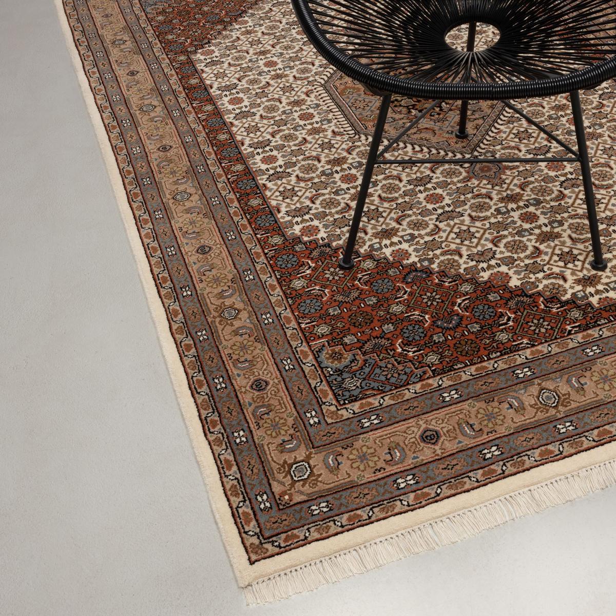 ORIENTTEPPICH Indo Bidjar, klassisch, strapazierfähig 120x180 cm - Creme, Textil (120/180cm) - Rug and Roll