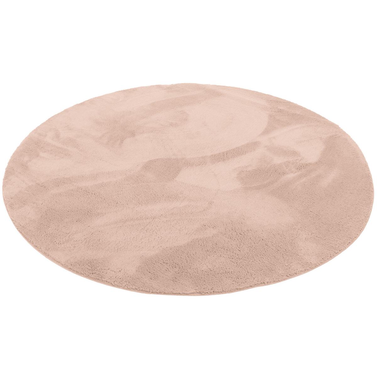 FELLTEPPICH SUPER SOFT PEARL RUND - Altrosa, Textil (200/200cm) - Pergamon
