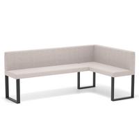 ECKBANK rechts SANA U Webstoff glatt, 128/168 cm Beige - Beige, Textil/Metall (128/168cm) - Idohome